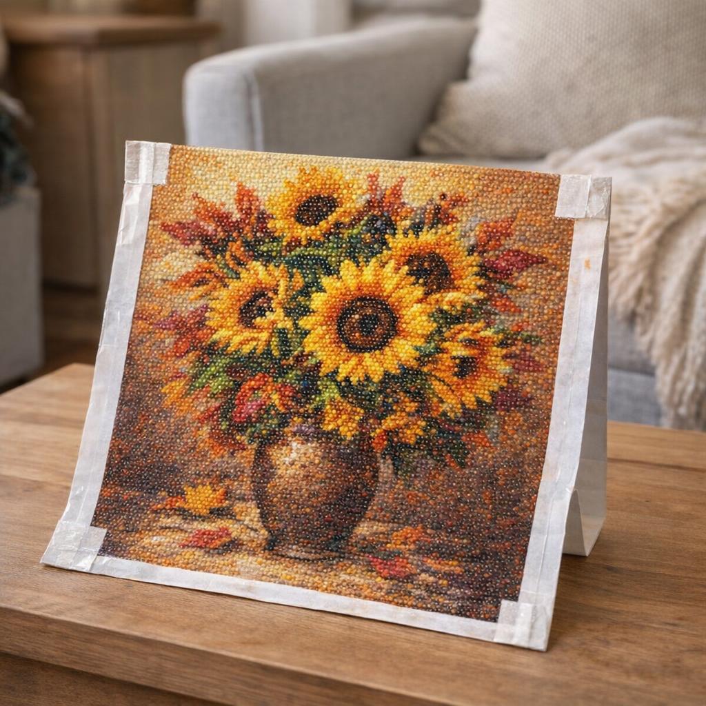 Vase tournesols automnal