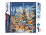Broderie Diamant - Village de Noël Étincelant