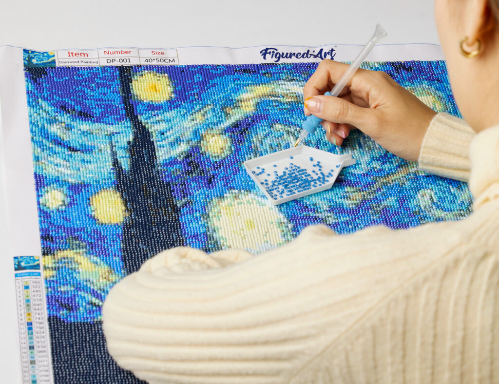 Broderie Diamant - Village de Noël Étincelant