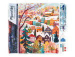 Broderie Diamant - Village Hivernal Coloré