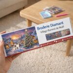 Broderie Diamant - Village Illuminé de Noël