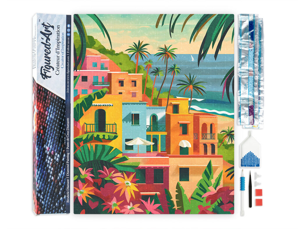 Broderie Diamant - Ville côtière marocaine