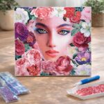 Broderie Diamant - Visage et Fleurs