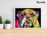 Bulldog Pop Art - Toile roulée