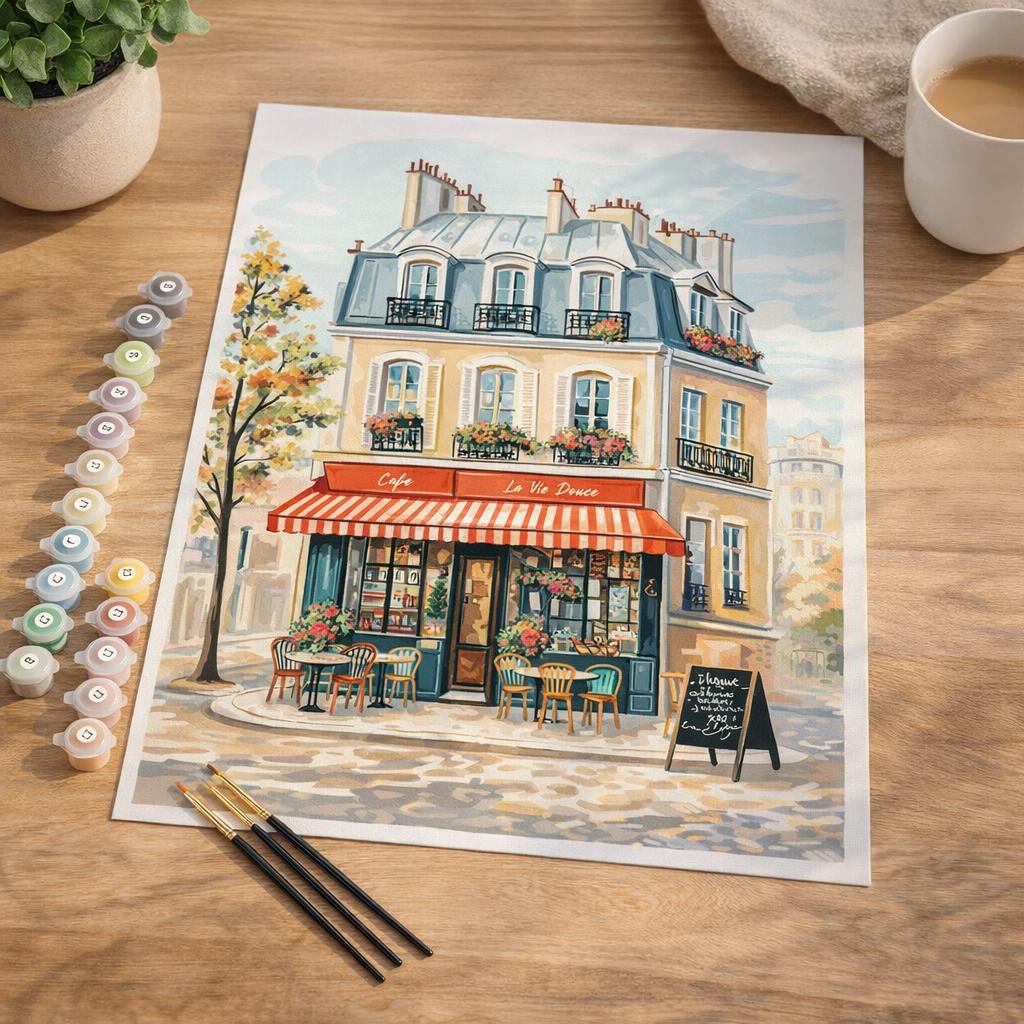 Café La Vie Douce - Toile roulée