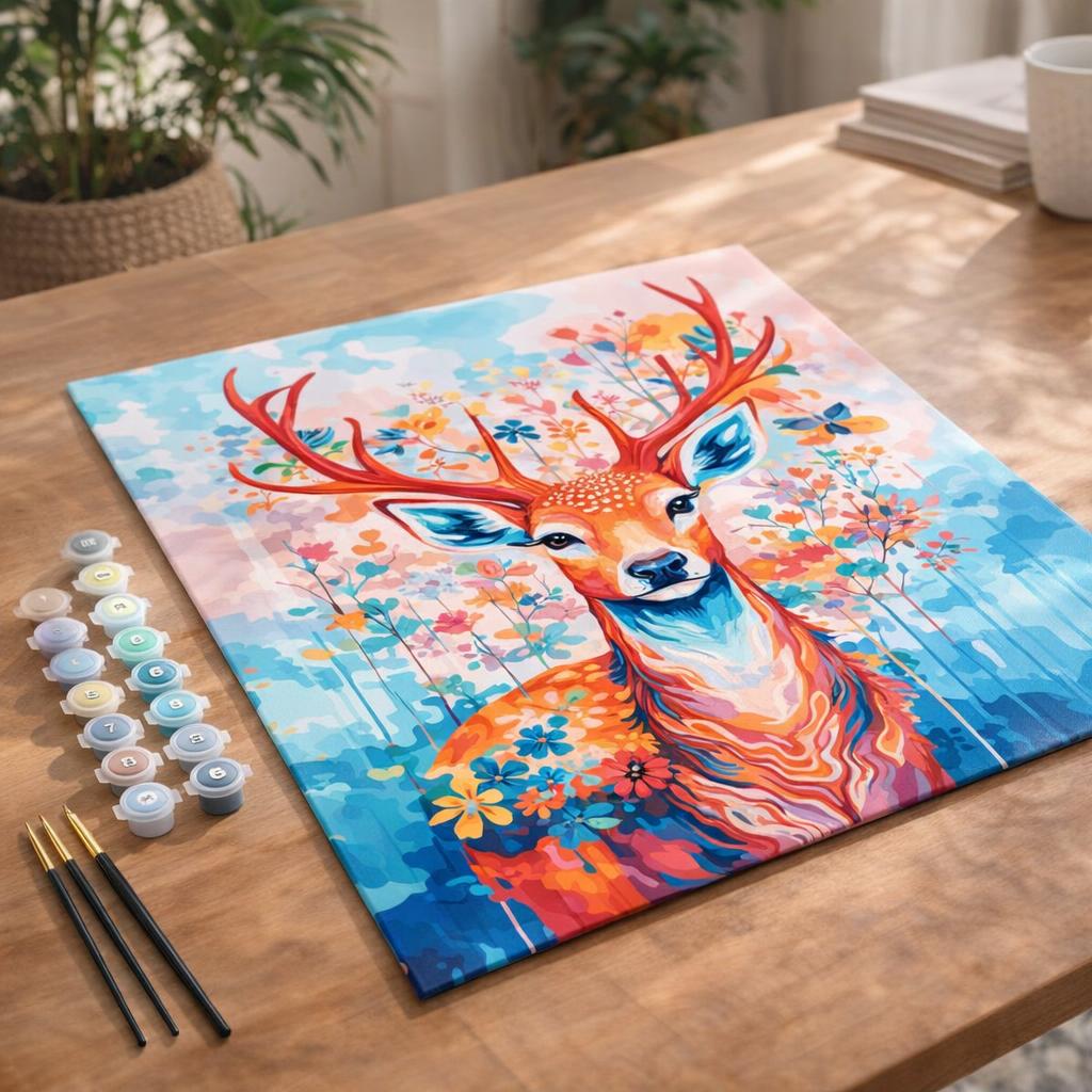 Girafe Art Déco - Toile roulée