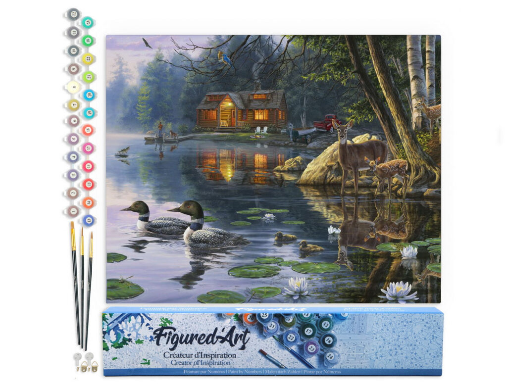 Chalet au bord du Lac - Toile roulée