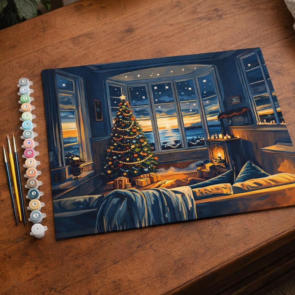 Chambre de Noël au Bord de la Baie - Toile roulée