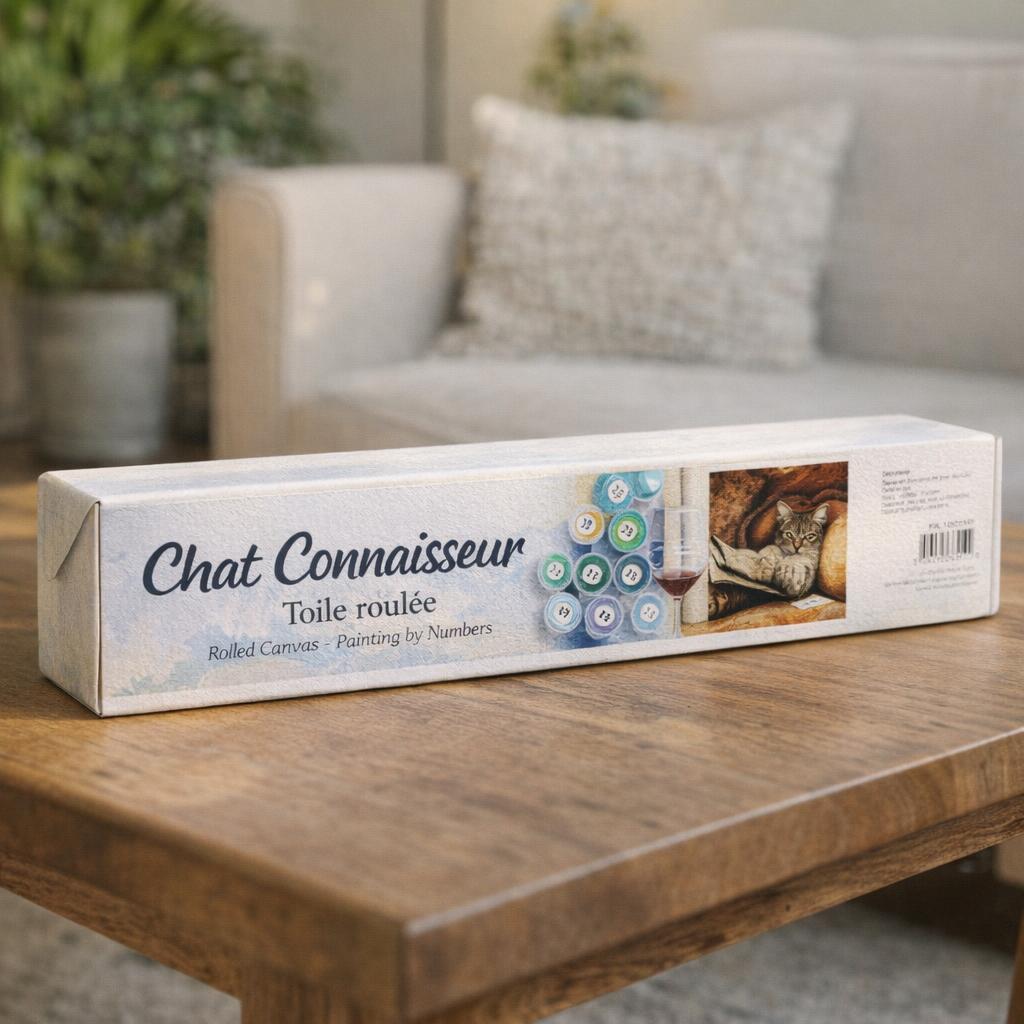 Chat Connaisseur - Toile roulée