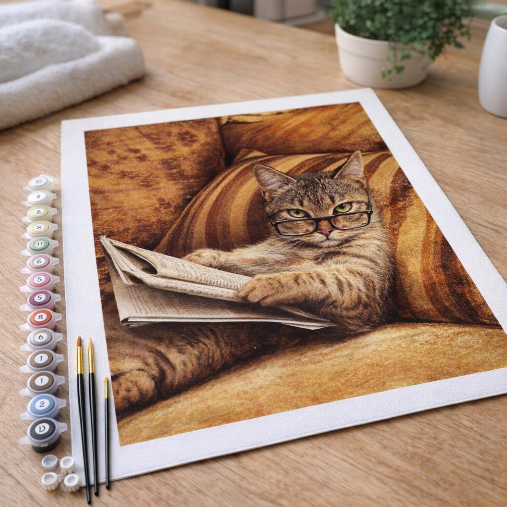 Chat Connaisseur - Toile roulée