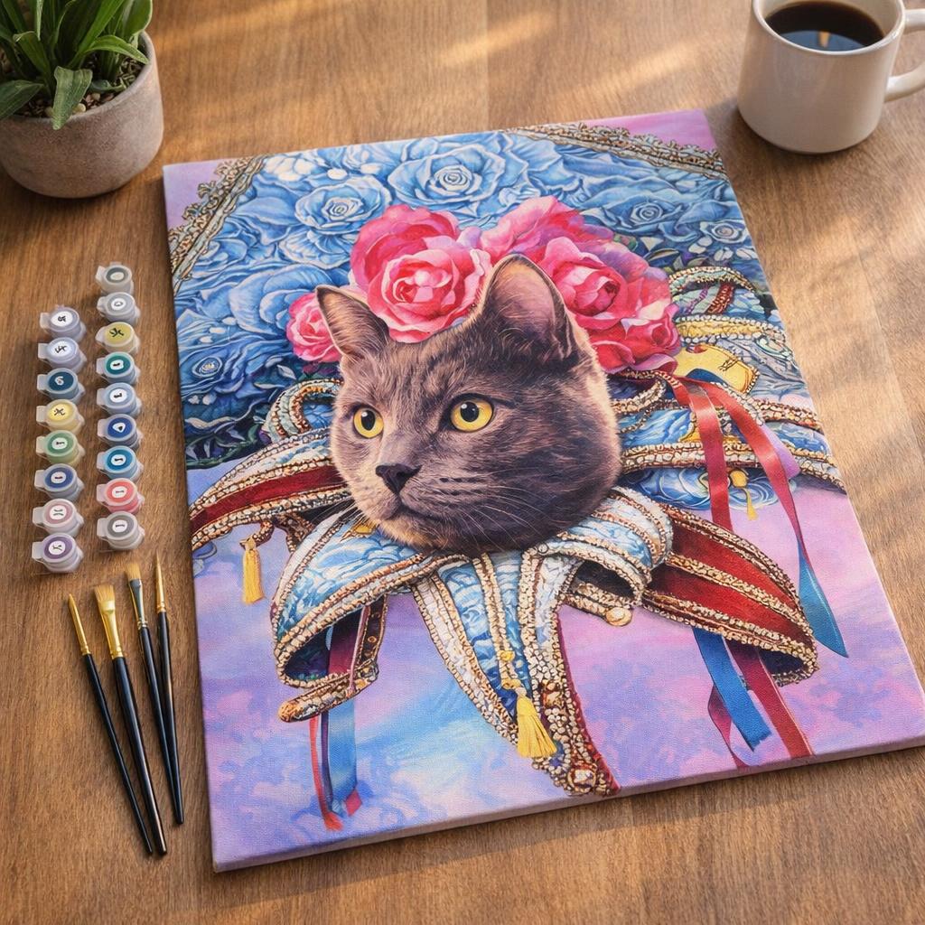 Chat Mardigras - Toile roulée