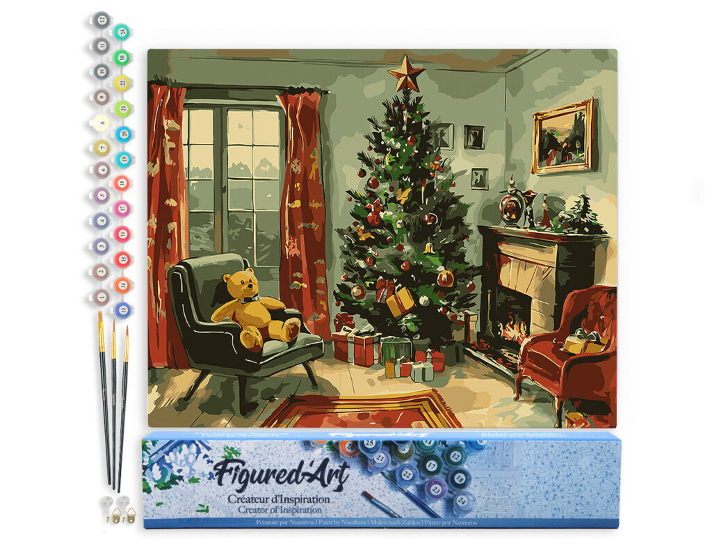 Cheminée de Noël Classique - Toile roulée