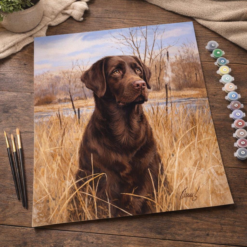 Chien Labrador - Toile roulée