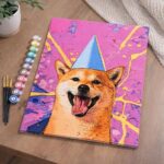 Chien souriant pop art - Toile roulée