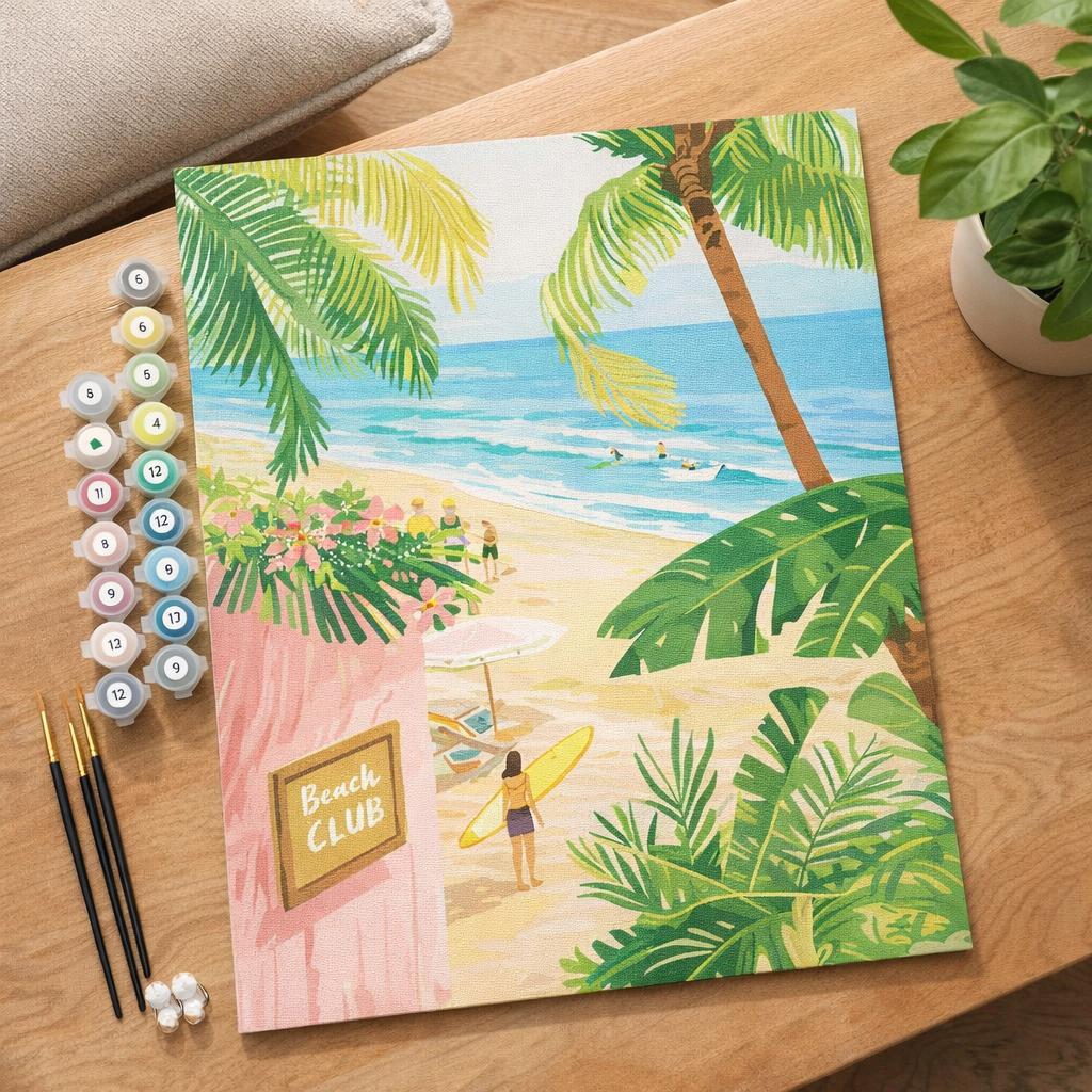 Club de la plage - Toile roulée