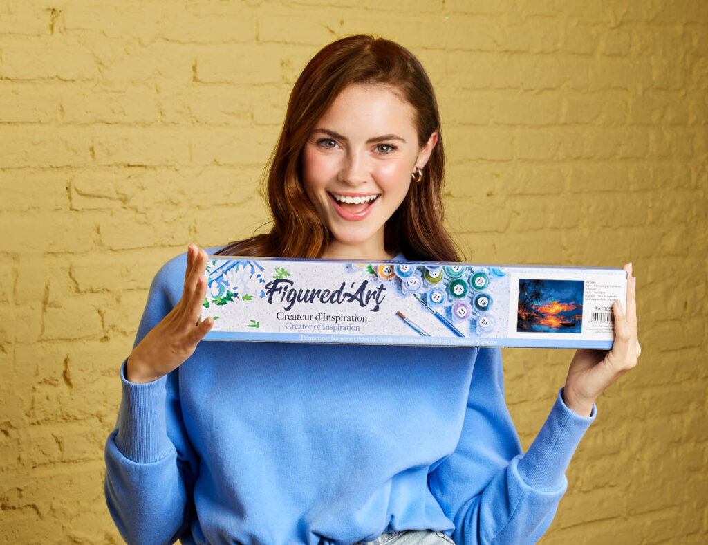 Coucher de soleil sur la plage et lanternes - Toile roulée