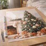 Décor de Noël Élégant - Toile roulée