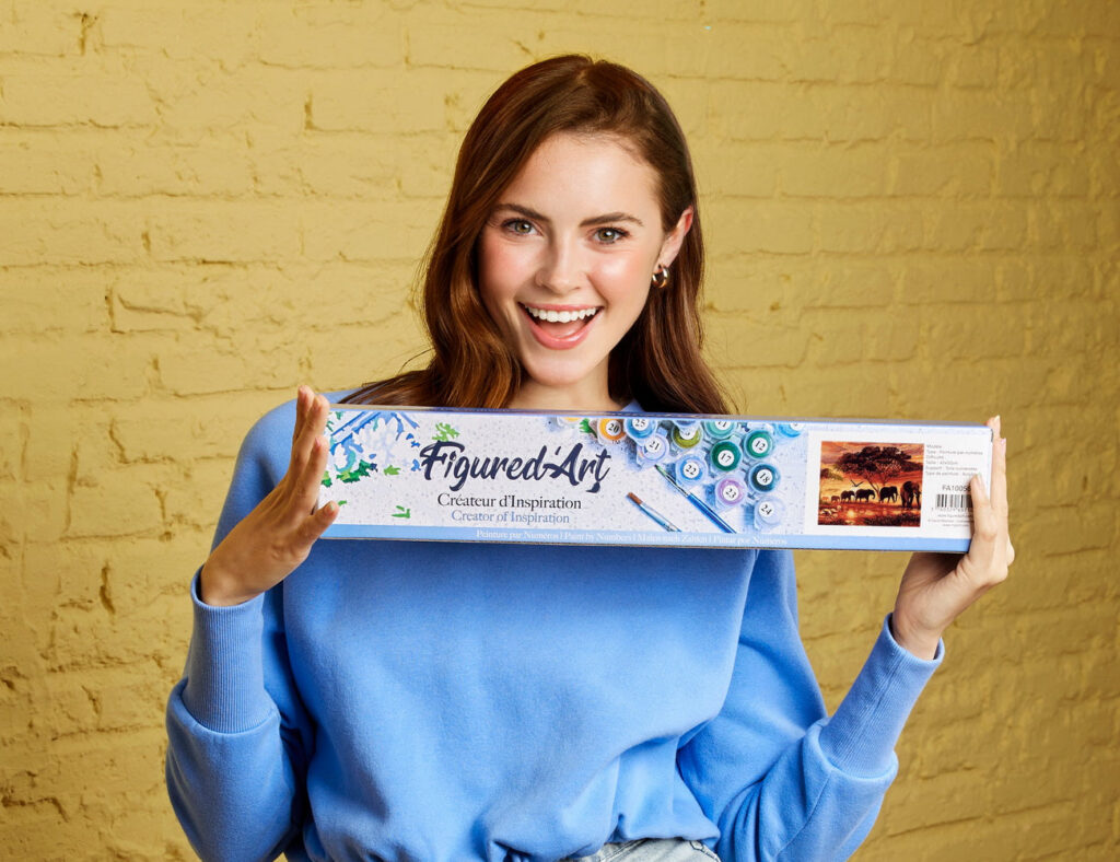 Eléphants au Coucher du soleil - Toile roulée