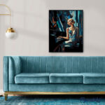 Femme au Piano Art Déco - Toile roulée