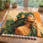 Femme au turban africain - Toile roulée