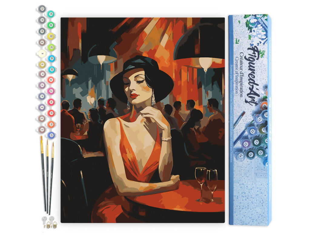 Femme dans un Club Art Déco - Toile roulée