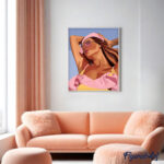 Fille embrassée par le soleil - Toile roulée