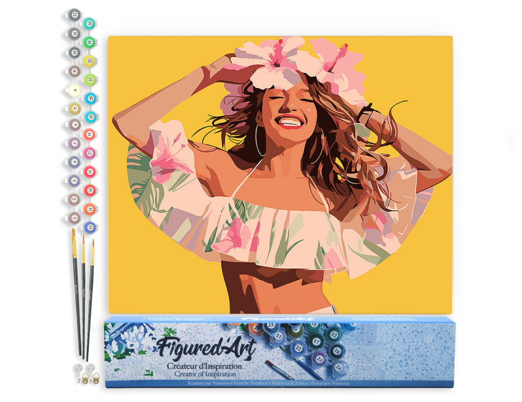 Fille joyeuse - Toile roulée