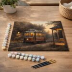 Gare de tramway - Toile roulée