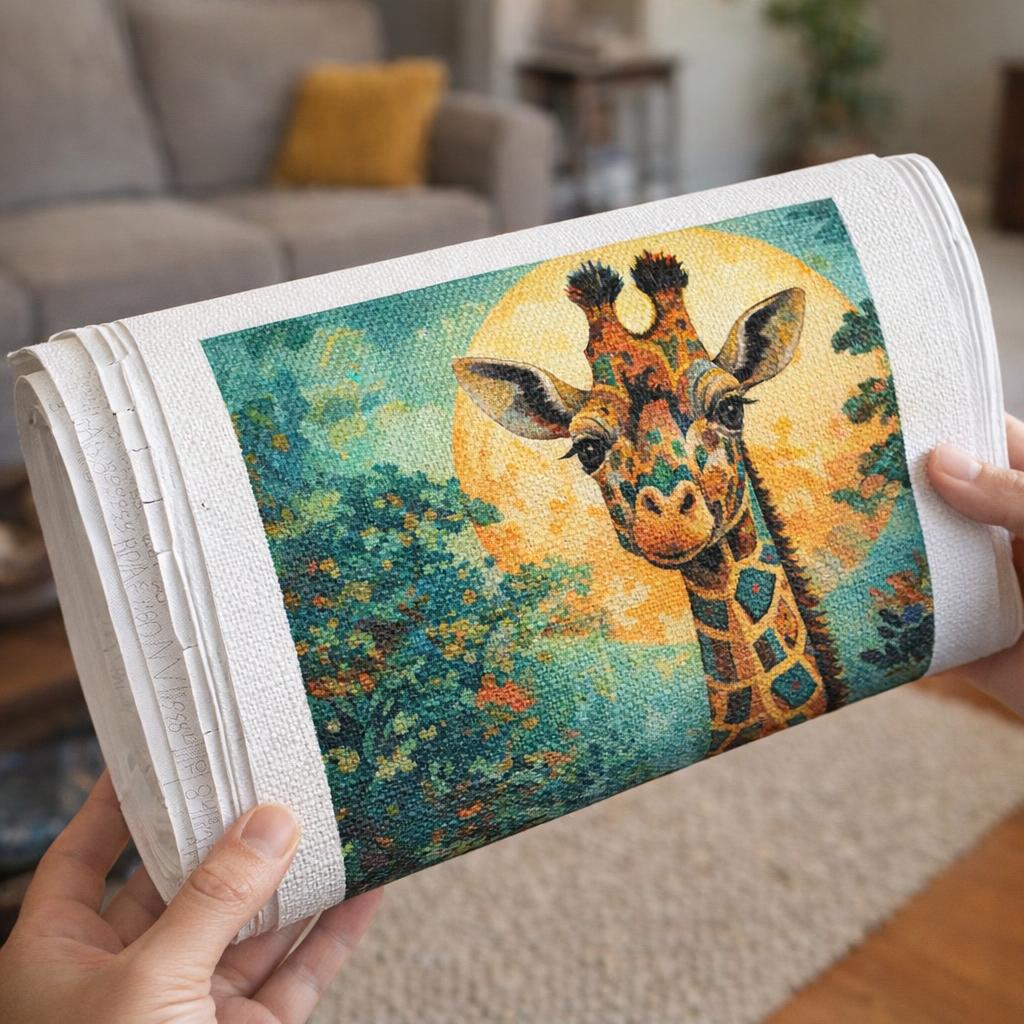 Girafe Art Déco - Toile roulée