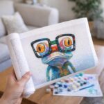 Grenouille et Lunettes - Toile roulée