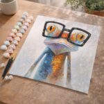 Grenouille et Lunettes - Toile roulée