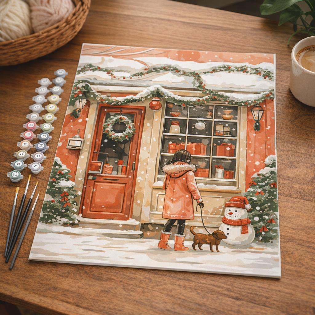 Matinée Enneigée en Ville - Toile roulée