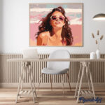 Joie en bord de mer - Toile roulée