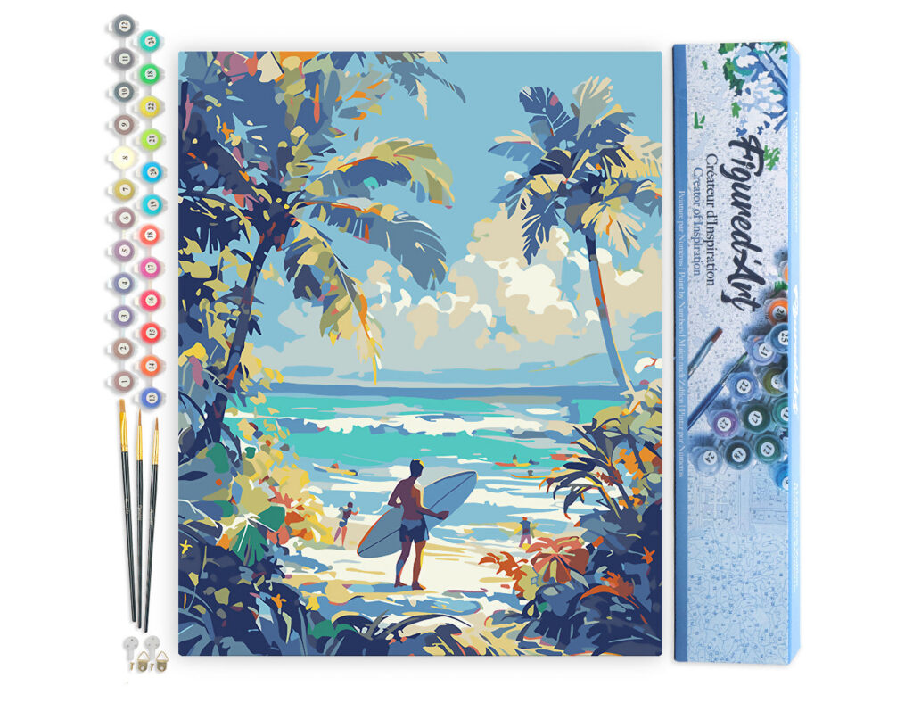 Journée ensoleillée à la plage - Toile roulée