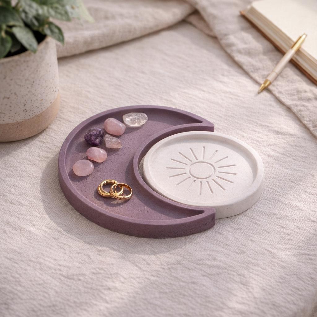 Kit Jesmonite Lune et Soleil décoratif