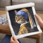 La jeune minette à la perle - Toile roulée