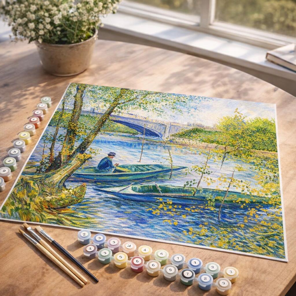 La pêche au Printemps, Pont de Clichy - Van Gogh - Toile roulée