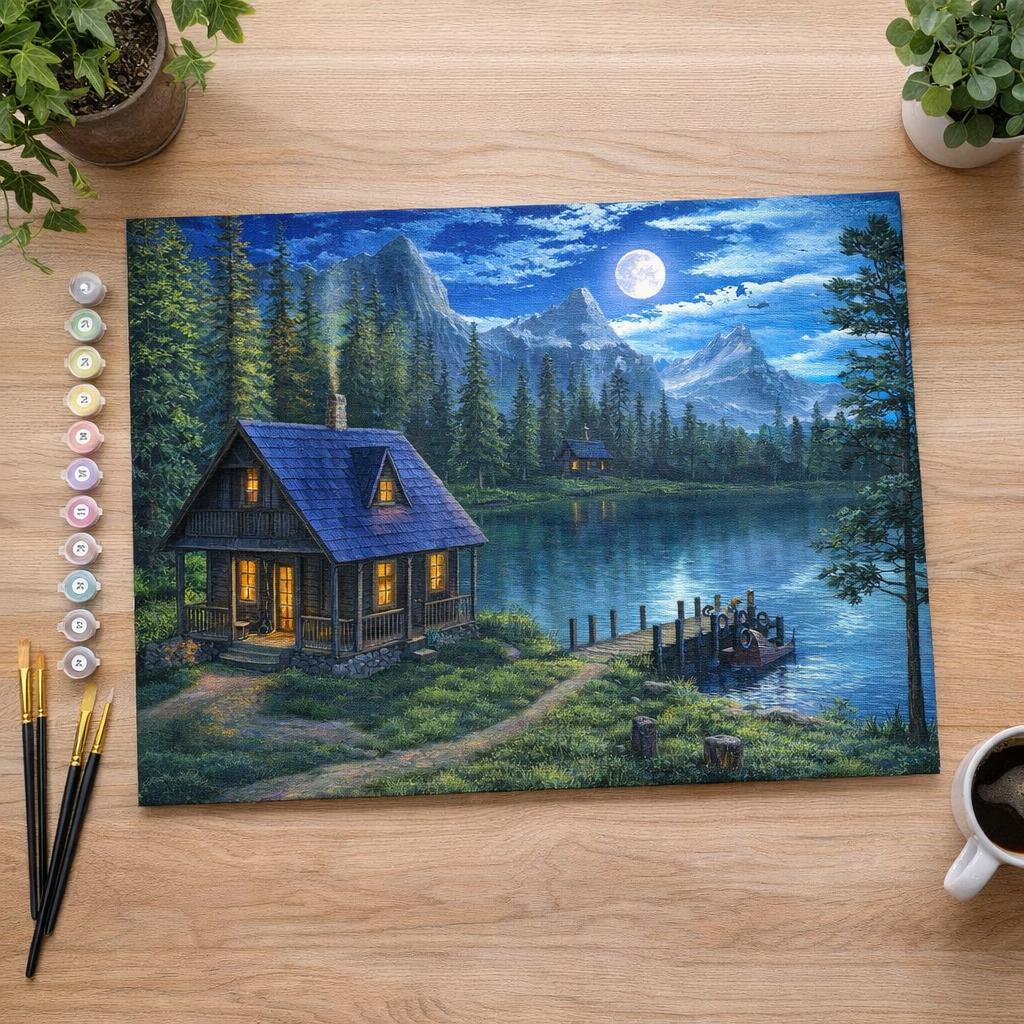 Lac nocturne - Toile roulée