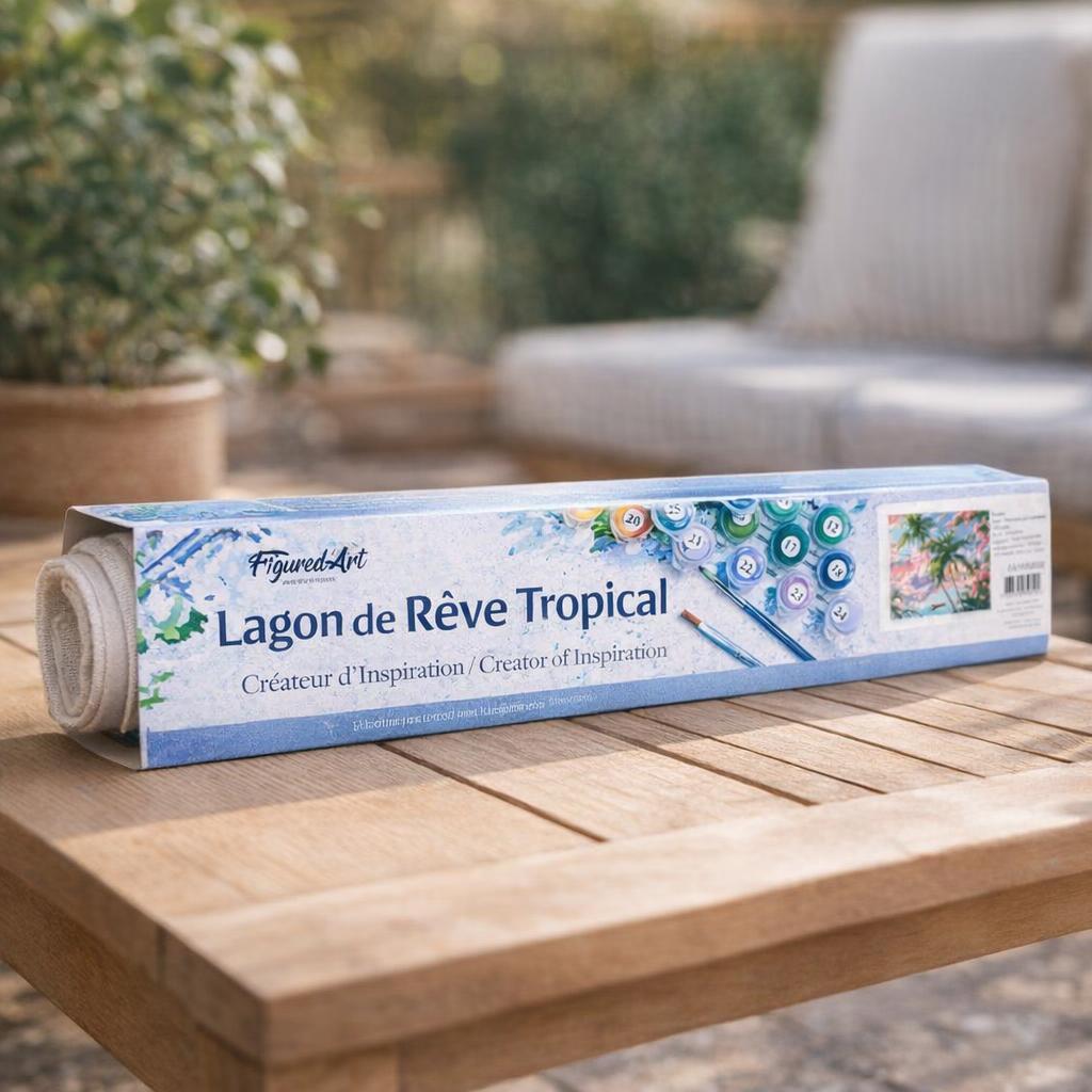 Lagon de Rêve Tropical - Toile roulée