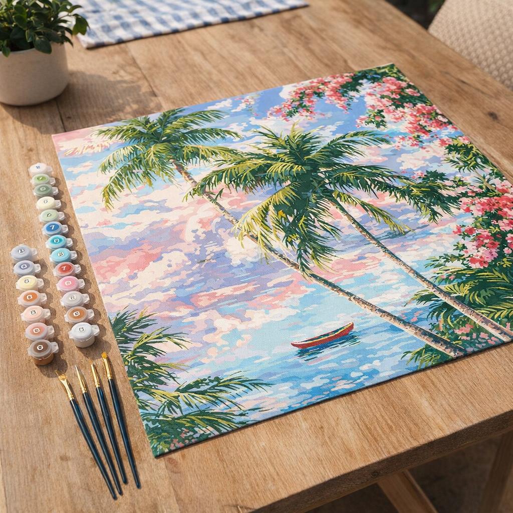 Lagon de Rêve Tropical - Toile roulée