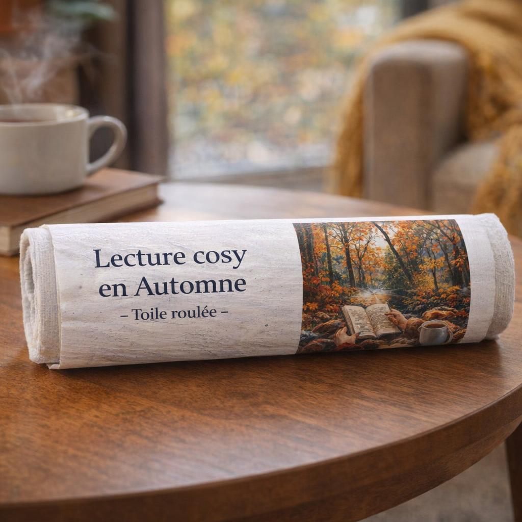 Lecture cosy en Automne - Toile roulée