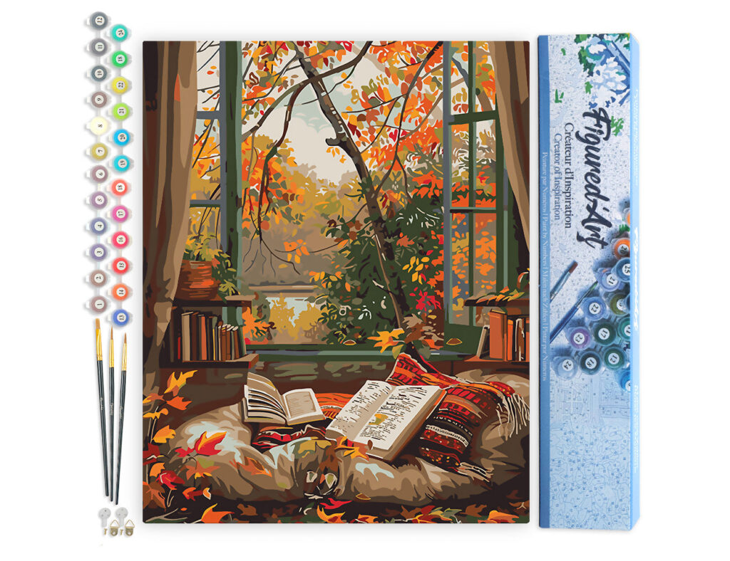 Lecture cosy en Automne - Toile roulée