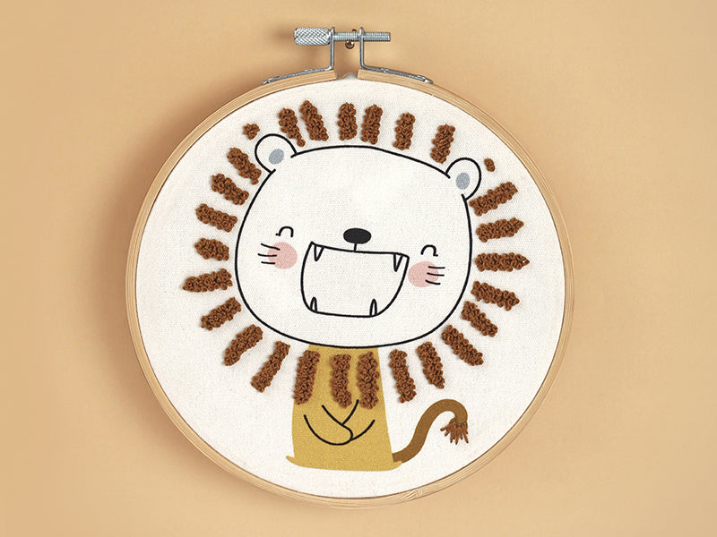 Lion broderie enfant