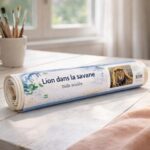 Lion dans la savane - Toile roulée