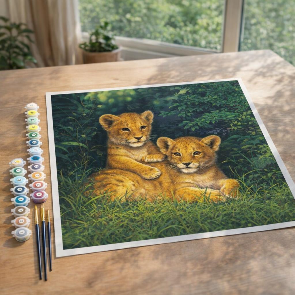 Lionceaux - Toile roulée