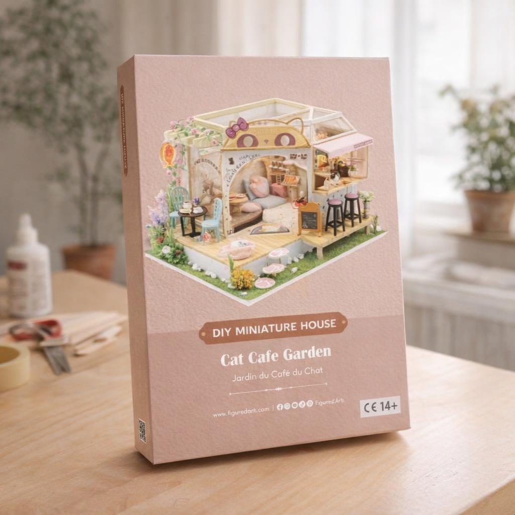 Maison Miniature Jardin du Café du Chat