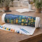 Maisons gothiques colorées - Toile roulée