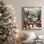 Marché de Noël dans la Vallée - Toile roulée