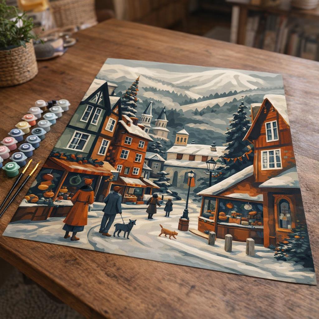 Marché de Noël dans la Vallée - Toile roulée