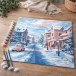 Matinée Enneigée en Ville - Toile roulée